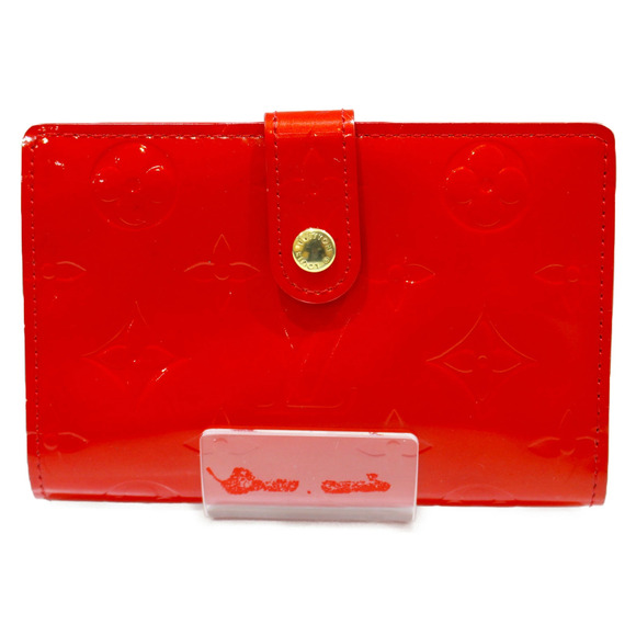 Louis Vuitton Handbags - LOUIS VUITTON Porte Monnaie Viennois Vernis Red Bi fold Wallet Coin Purse